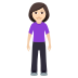 🧍🏻‍♀️ woman standing: light skin tone display on JoyPixels